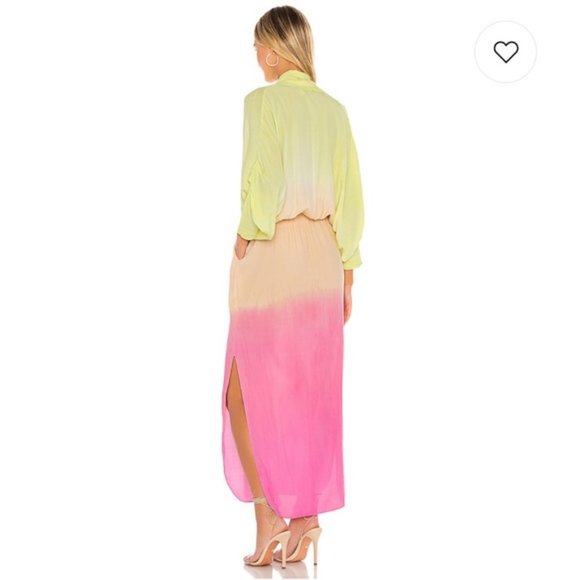 S/W/F Long Sleeve Dip Dye Maxi Dress NWT - Picture 13 of 14